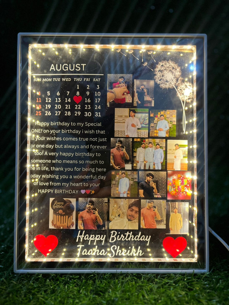 customize your Birthday led light frame