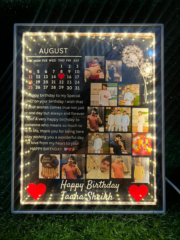 customize your Birthday led light frame